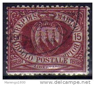 San Marino 1892-94 - 15 C.    (g796a) - Gebruikt