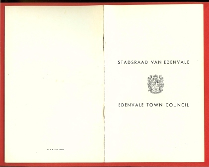 RSA 1975 Invitation Card Civic Luncheon Edenvale Post Office Stampnr. 451 - Storia Postale