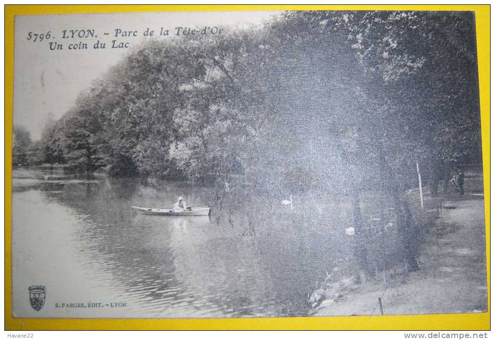 N1185 LYON PARC DE LA TETE D'OR UN COIN DU LAC - Autres & Non Classés