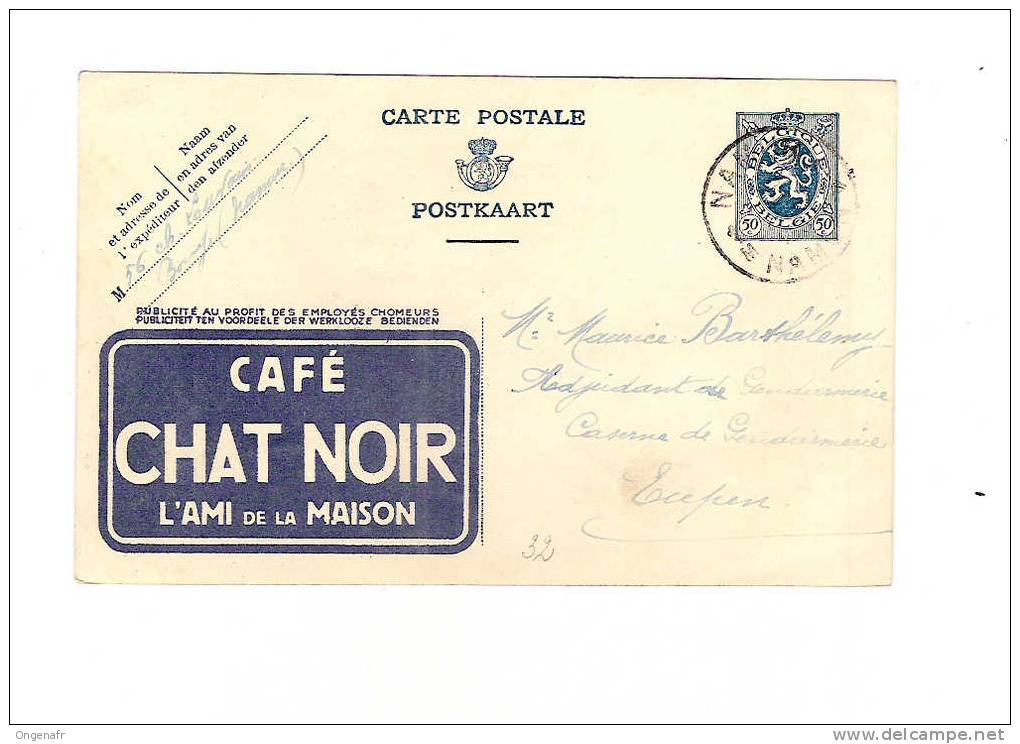 Publibel Obl. N° 32 (Café CHAT NOIR  L'ami De La Maison) Obl: NAMUR - Publibels