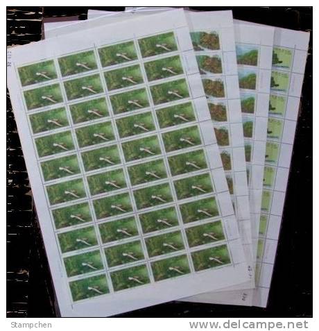 China 1995-3 Dinhu Mountain Stamps Sheets Mount Forest Bird Pheasant Falls Waterfall Geology - Blocks & Sheetlets