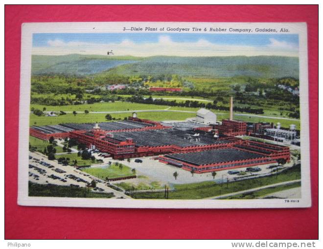 Gadsden Al   Dixie Plant Goodyear Rubber Compant Plant   1954 Cancel - Autres & Non Classés
