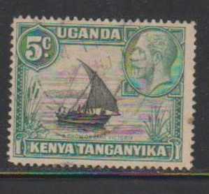 Kenya Uganda Tanganyaka Used Hinged 1935, 5c Dow, Transport, Boat - Kenya, Uganda & Tanganyika