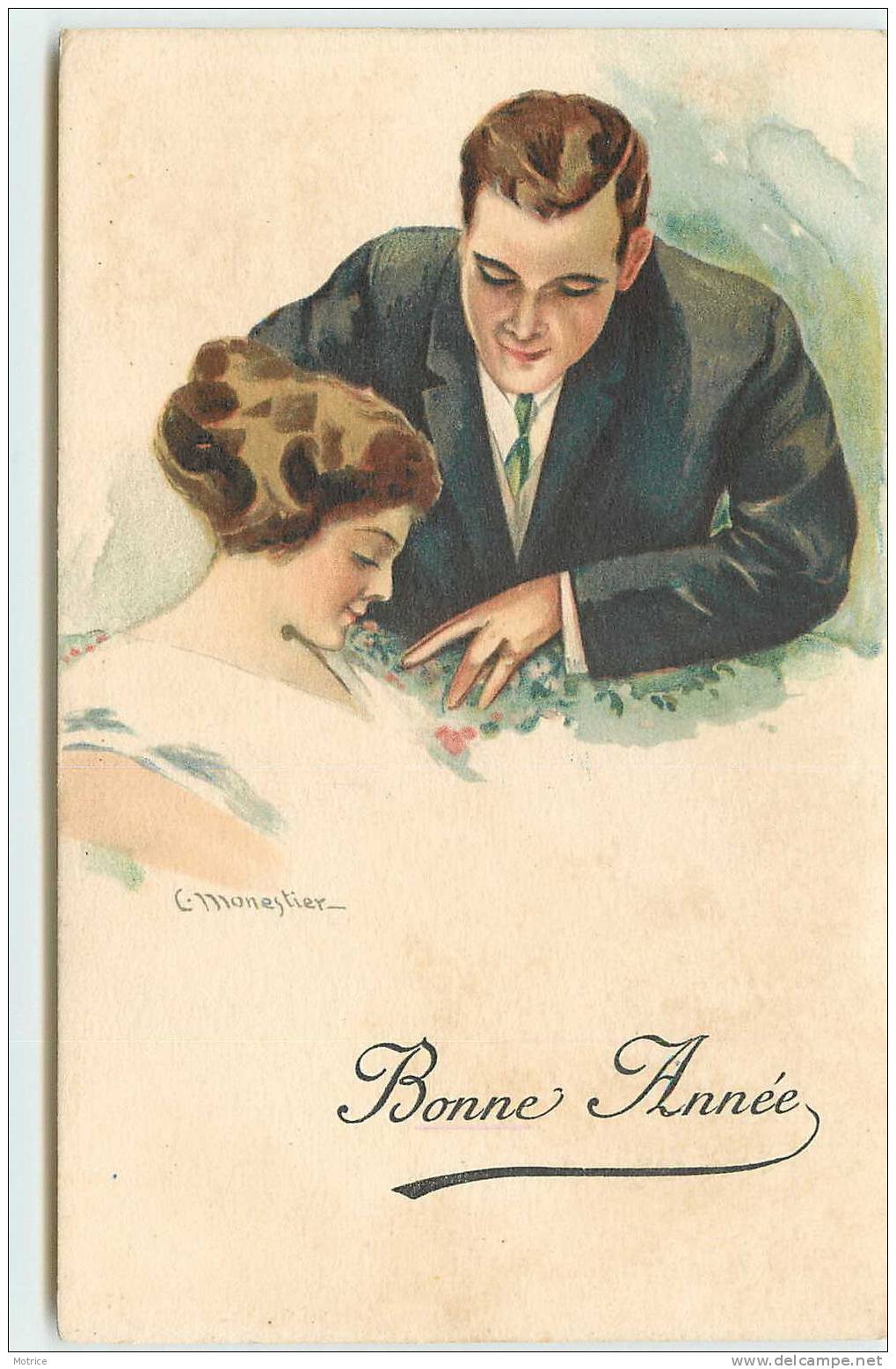 MONESTIER C       -   Bonne Année; Portrait De Couple. - Monestier, C.
