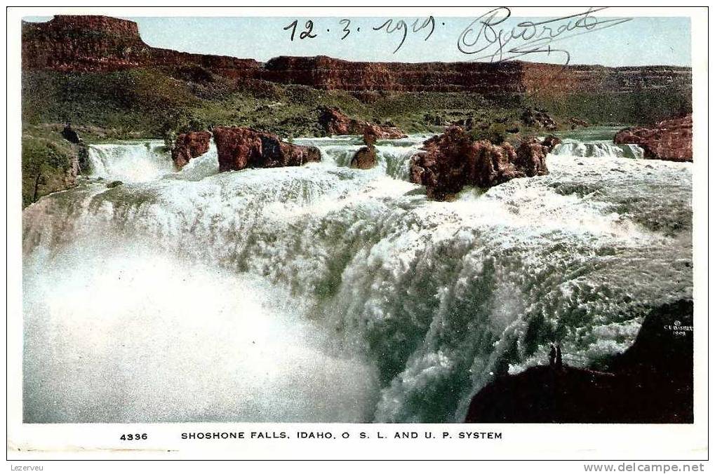 CPA  IDAHO SHOSHONE FALLS  PRES DE TWIN FALLS 1919 - Twin Falls