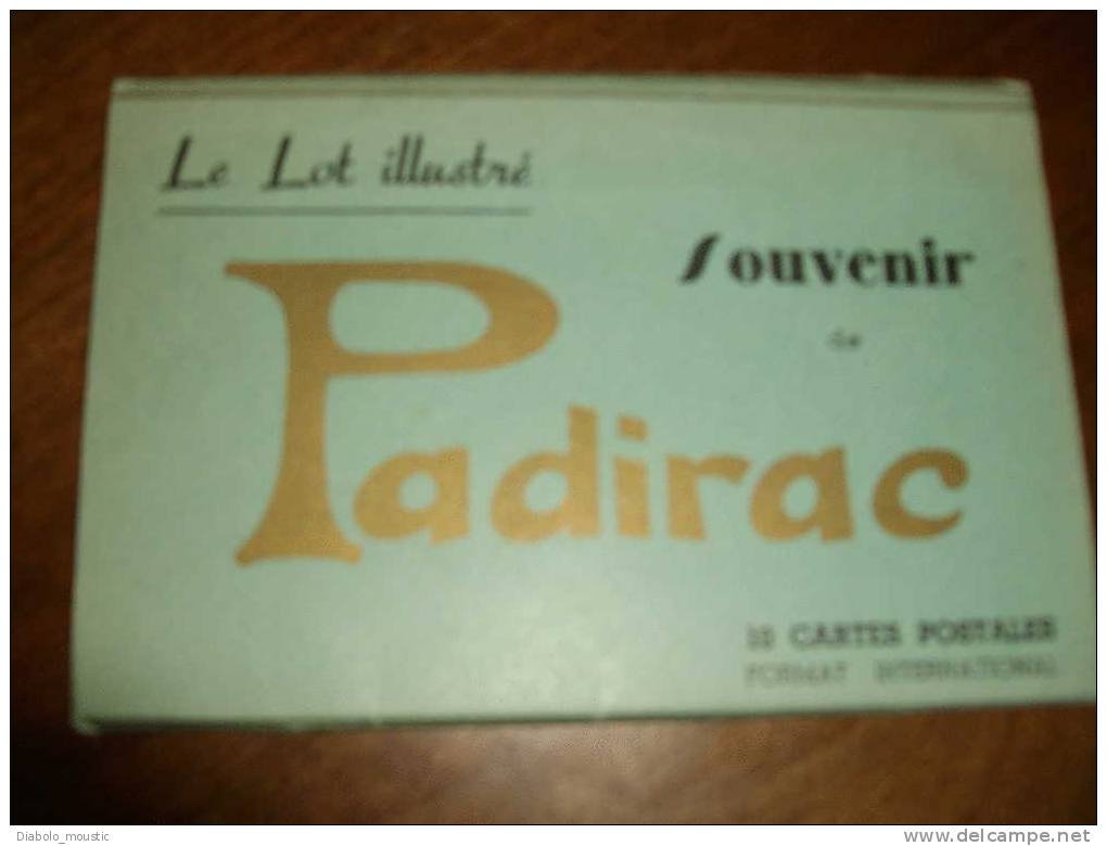 Carnet Ancien (dépliant) De 10 Cartes Postales De PADIRAC - Pau