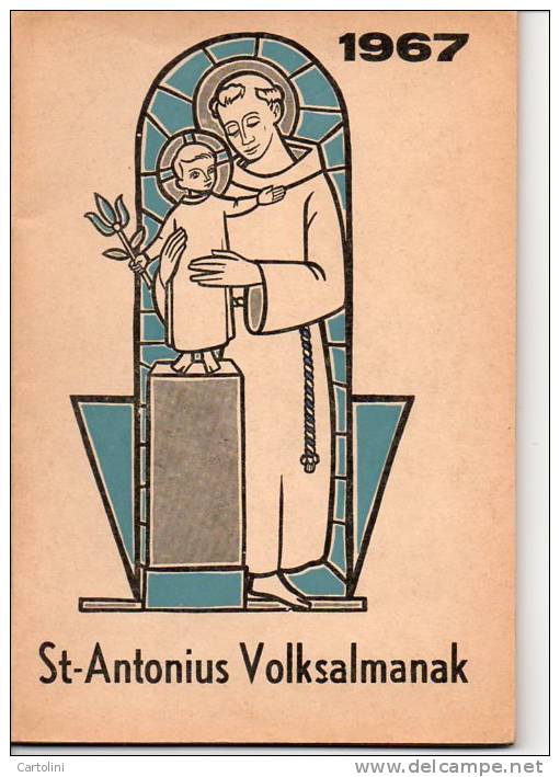 St Antonius Kalender  Volksalmanak 1967 Boekje 64 Blz. Minderbroeders Mechelen - Autres & Non Classés