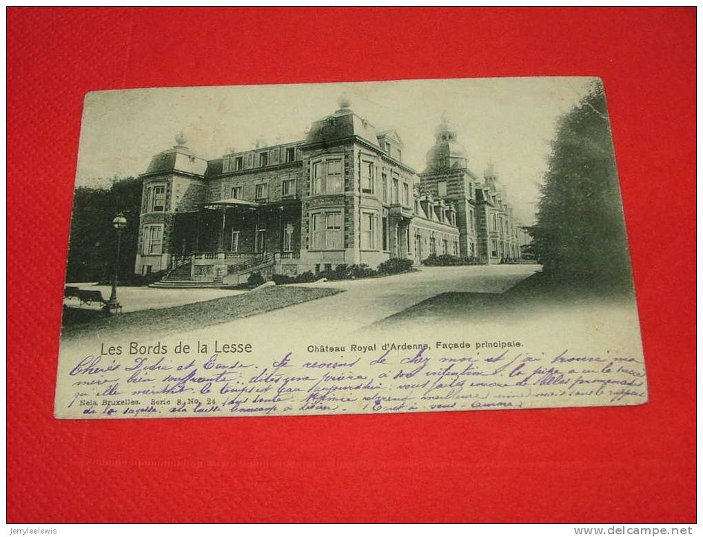 Houyet - Château Royal D´Ardenne, Façade Principale   -  1903  -   ( 2 Scans ) - Houyet
