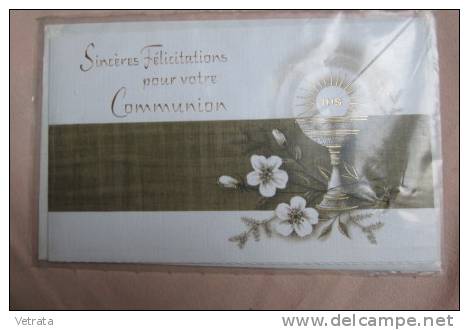 Carte :  Sincères Félicitations Pour Votre Communion  (avec Enveloppe) - Comunioni