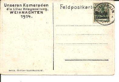 FS450/ Sonder-Feldpostkarte Mit  Bild, Weihnachten 1914. Kriegszeitung Lille - Nord-Pas-de-Calais