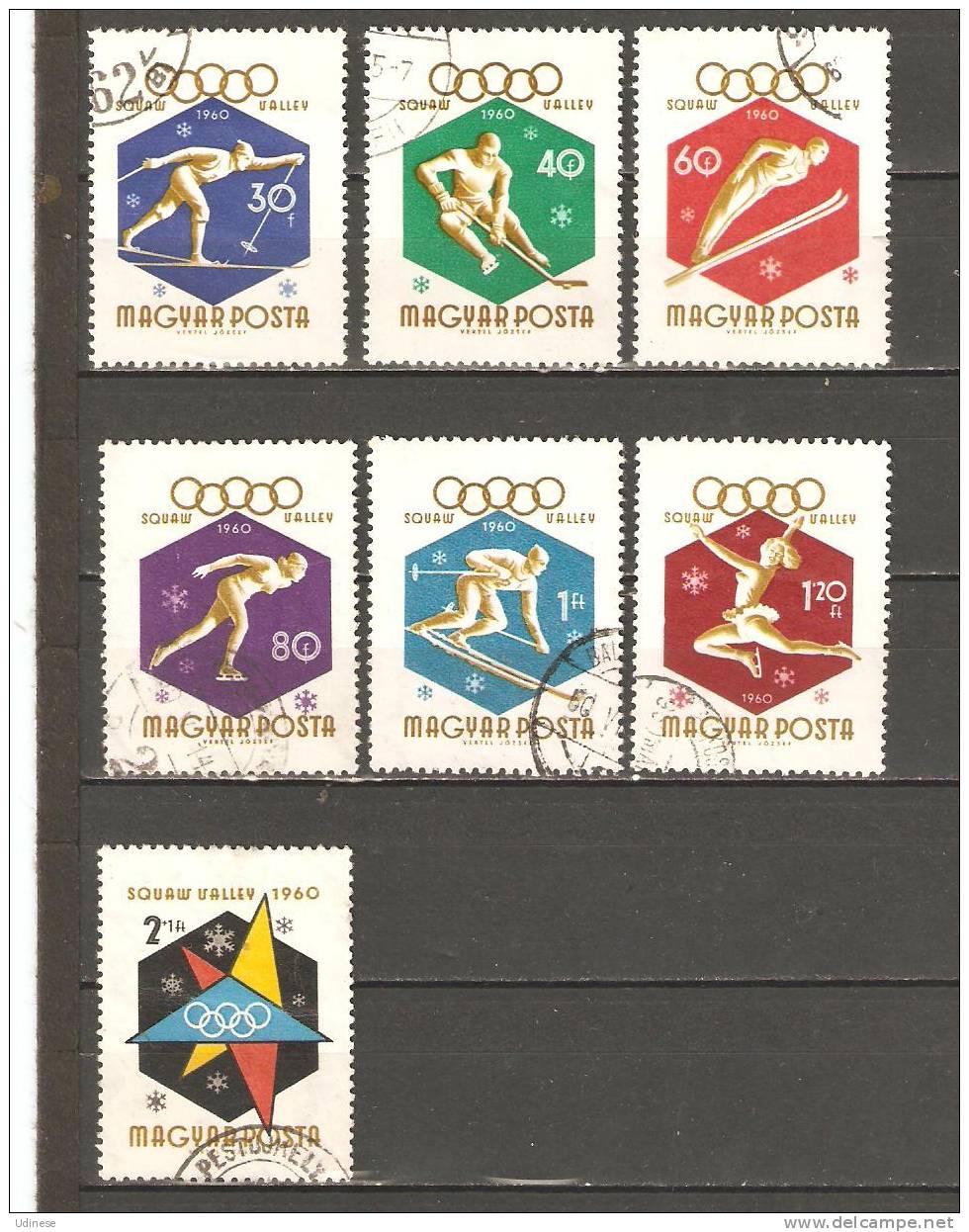 HUNGARY 1960   - OLYMPIC GAMES - CPL. SET - USED OBLITERE GESTEMPELT - Inverno1960: Squaw Valley