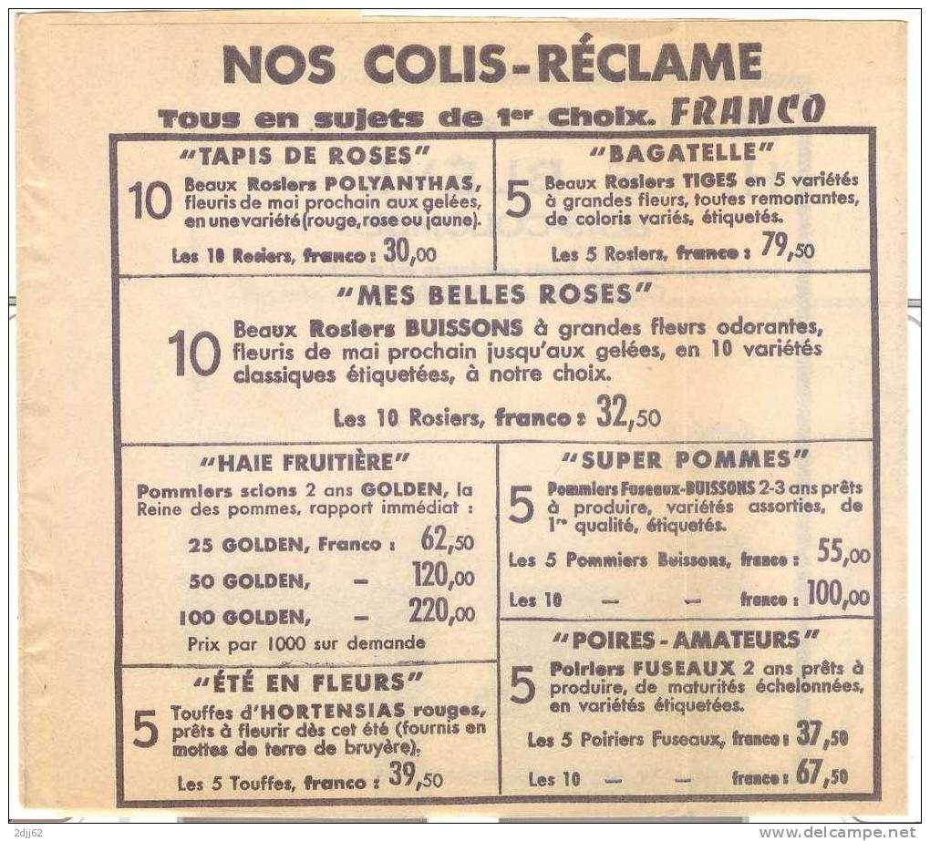 Verger, Pépinière, Rose,pomme, Poire, Hortensia, Classe Ouverte - EMA Secap - Bande Journal Entière, Pli  (G087) - Andere & Zonder Classificatie