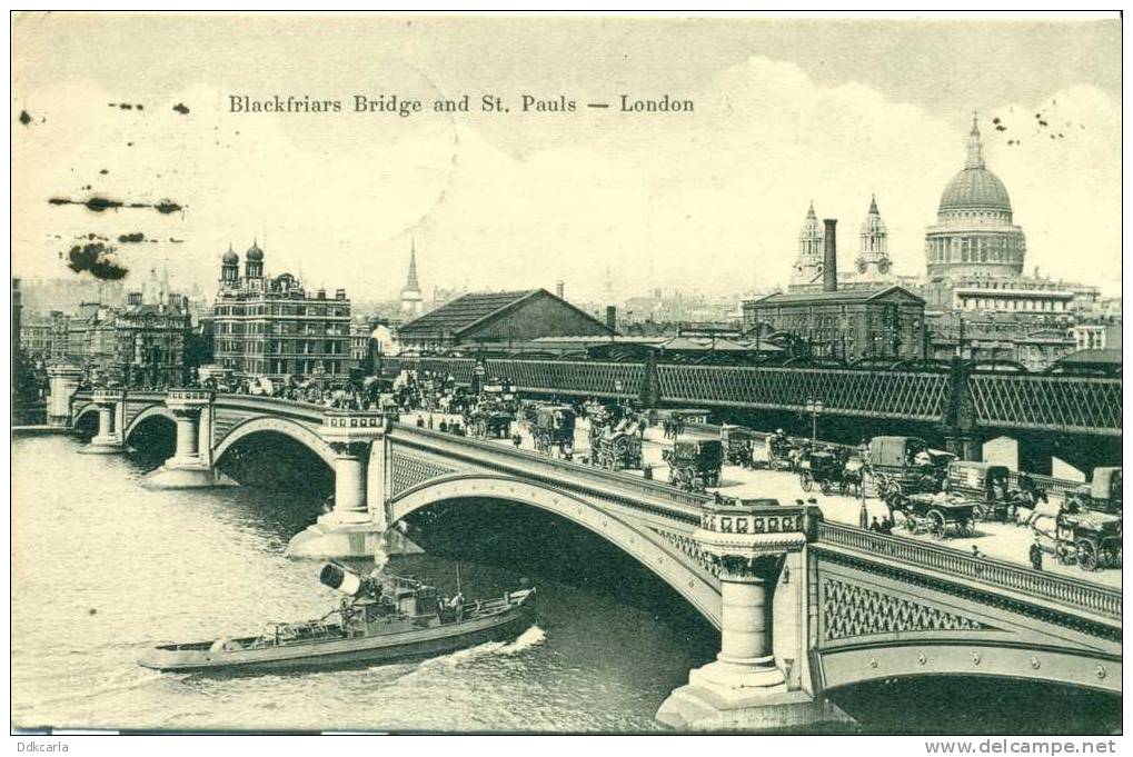 London - Blackfriars Bridge And St. Pauls - St. Paul's Cathedral