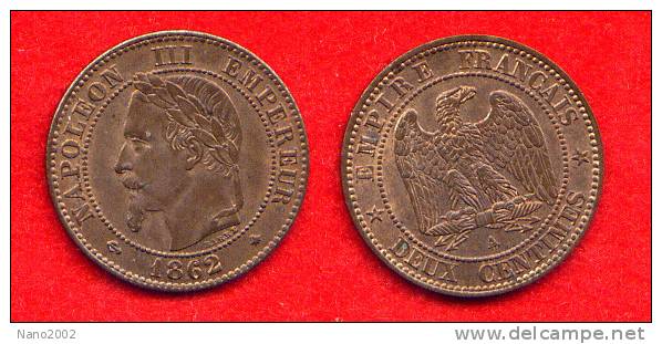 FRANCE - NAPOLEON III - 2 CENTIMES 1862 A - TRES BELLE MONNAIE - 2 Centimes