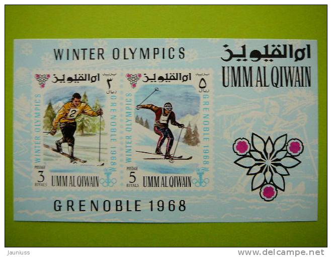 Umm Al Qiwain  Winter Olympics 1968 Sport S/s ** MNH - Hiver 1968: Grenoble