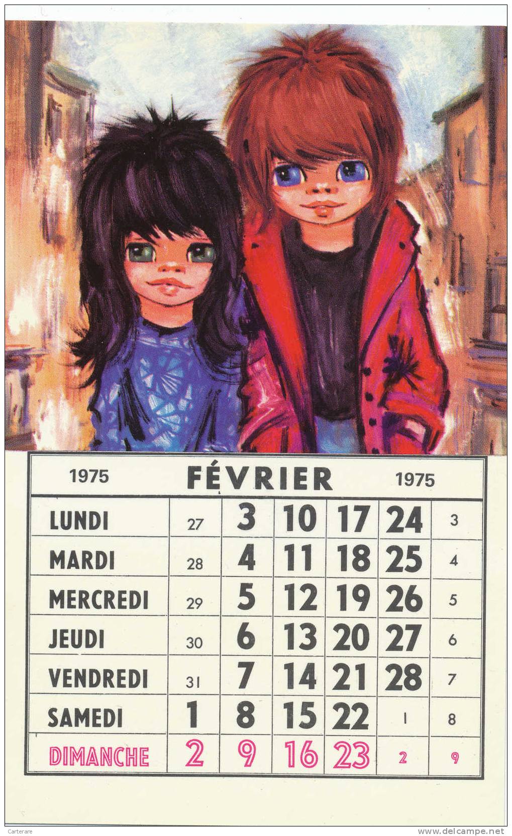12 Cartes Postales Style Michel Thomas,calendrier Complet ,année 1975,12 Portraits De Bandes Dessinées,en Couleurs,rare - 5 - 99 Postcards