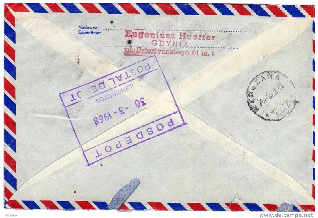 Carta, , Aérea, Certificada, WRZESZCZ 1968( Polonia), Cover, Letter - Lettres & Documents