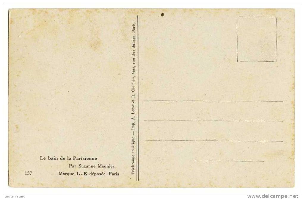 FRANCE - ILLUSTRATEURS- « Suzanne Meunier»- Le Bain De La Parisienne 137.carte Postale - Meunier, S.