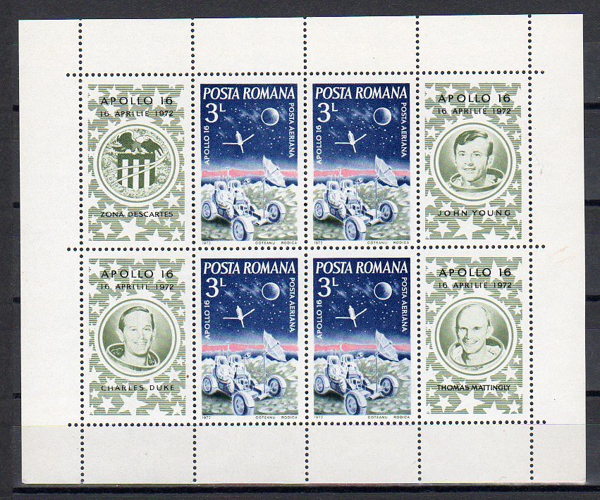 Romania 1972 / Apollo 16 / Block - Europe