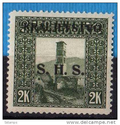 1918  JUGOSLAVIJA JUGOSLAVIA  SHS BOSNA BOSNIA  OVERPRINT  INTERESSANTE  NEVER  Hinged - Ungebraucht