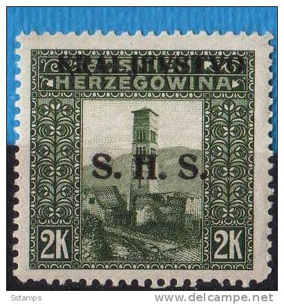 1918  JUGOSLAVIJA JUGOSLAVIA  SHS BOSNA BOSNIA  OVERPRINT  INTERESSANTE  NEVER  Hinged - Neufs