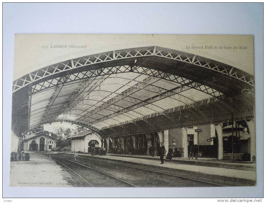 LANGON  (Gironde)  :  Le Grand Hall De La GARE Du MIDI - Langon