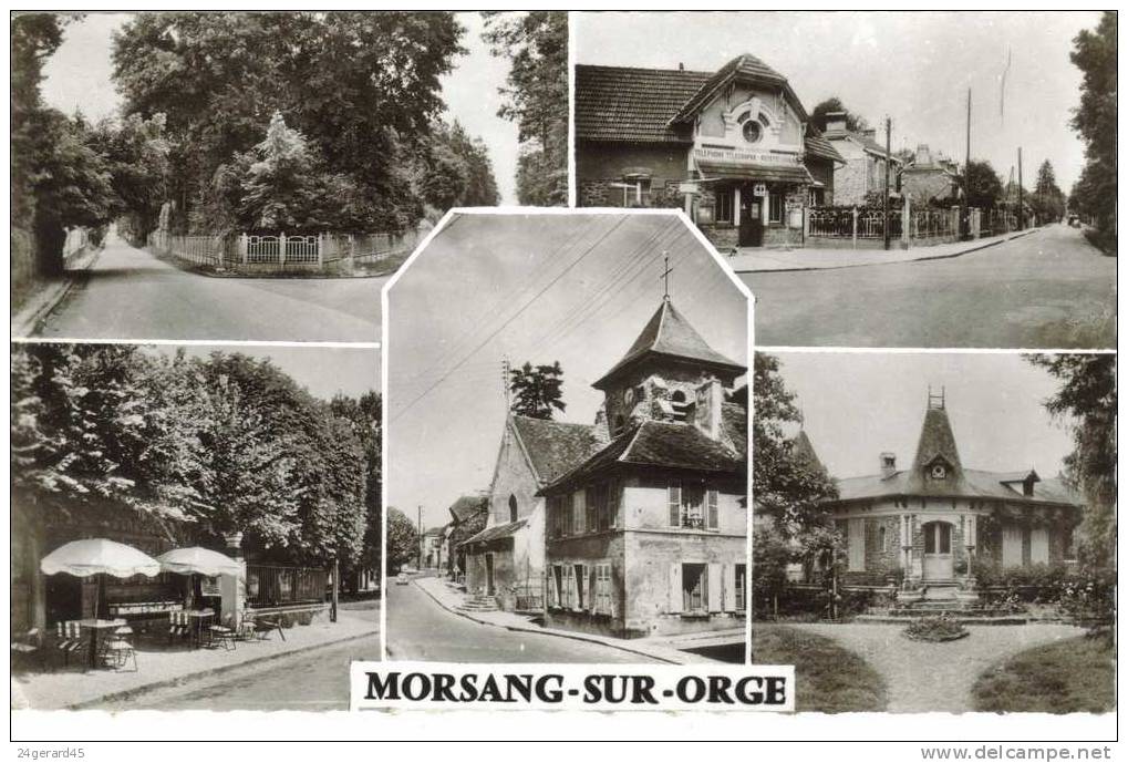 CPSM MORSANG SUR ORGE (Essonne) - 5 Vues: Poste Restaurant Parc église... - Morsang Sur Orge