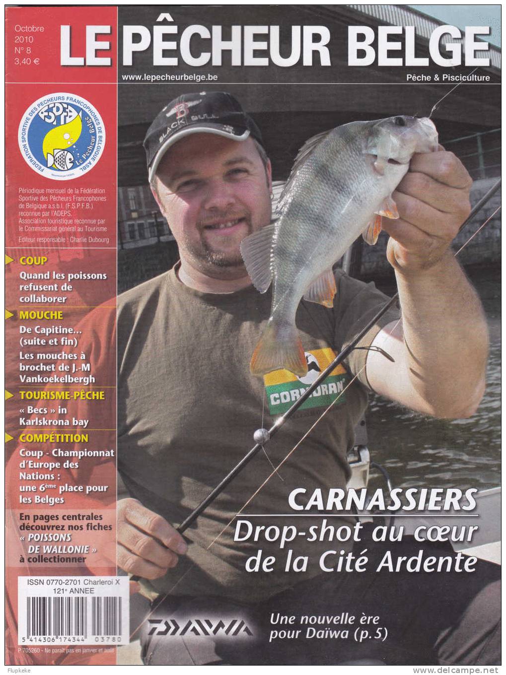 Le Pêcheur Belge 08 Octobre 2010 Carnassiers - Hunting & Fishing