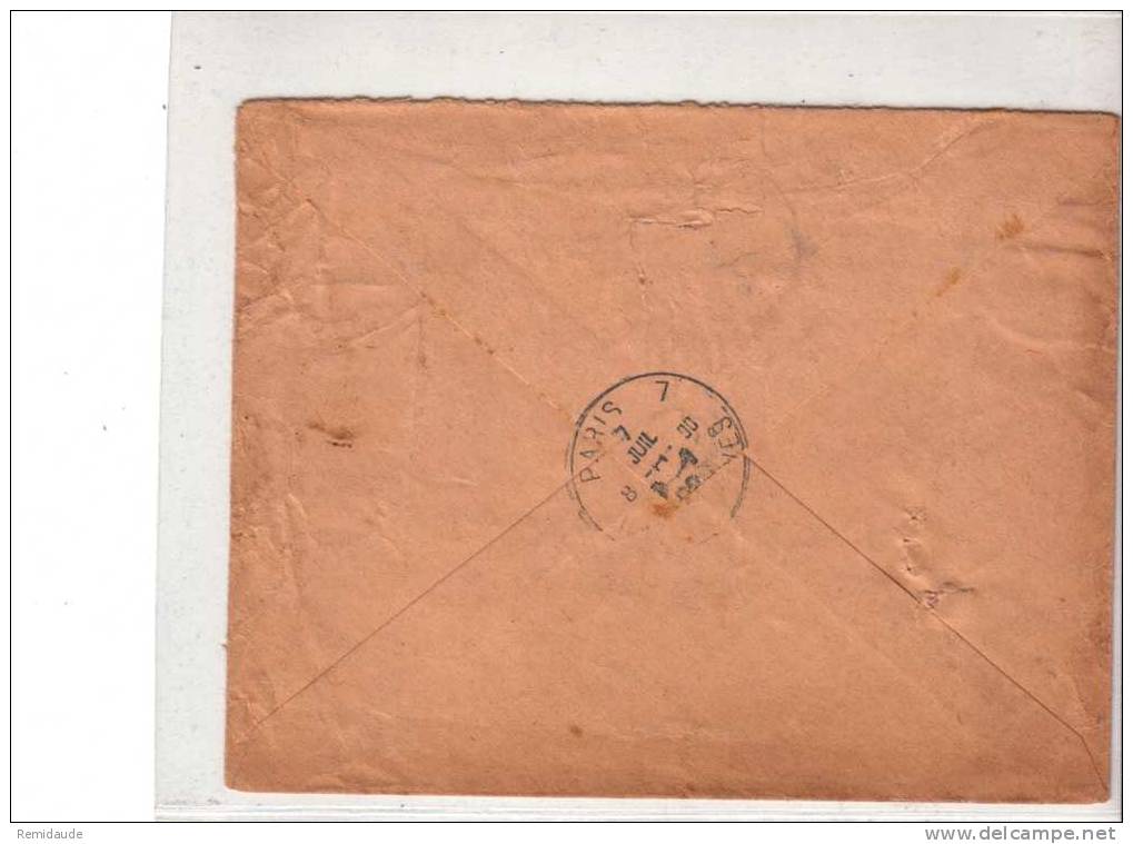 MOUCHON Sur LETTRE PNEUMATIQUE De PARIS Av. De La GRANDE ARMEE  - 1902 - 1900-02 Mouchon