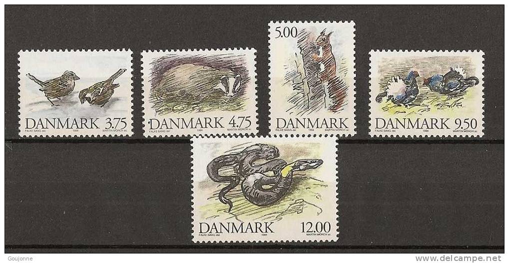 DANEMARK    Faune  Danoise  Animaux Divers 1089 1093** - Moineaux