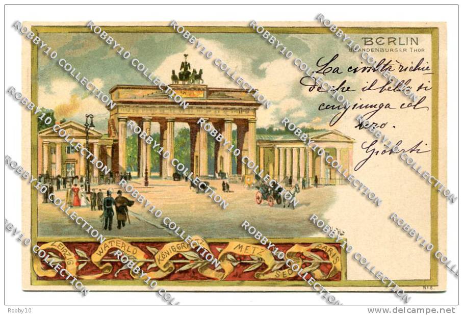 CARTOLINA FORMATO PICCOLO BERLINO BRANDENBURGER - Brandenburger Tor