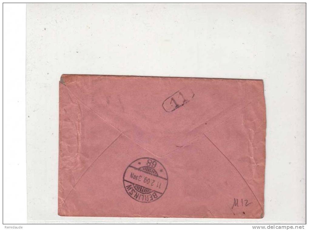 PNEUMATIQUE (ROHRPOST) - ENTIER POSTAL - TYPE GERMANIA - LETTRE De CHARLOTTENBURG - 1909 - Covers