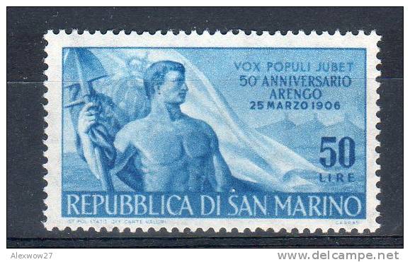 SAN MARINO 1956 -- 50° ARENGO -- ** - Unused Stamps