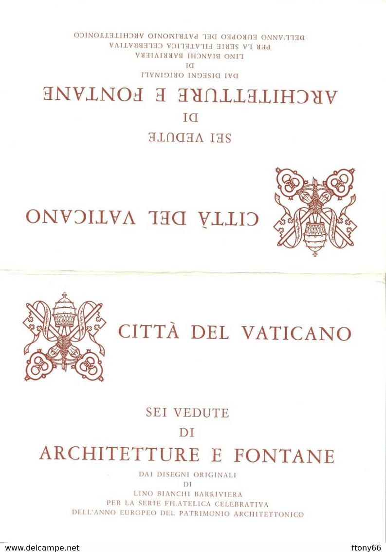 CG 1977 Vaticano KIT 6 Cartoline Postali  Lire 130  Architetture E Fontane - Nuove/New - Entiers Postaux