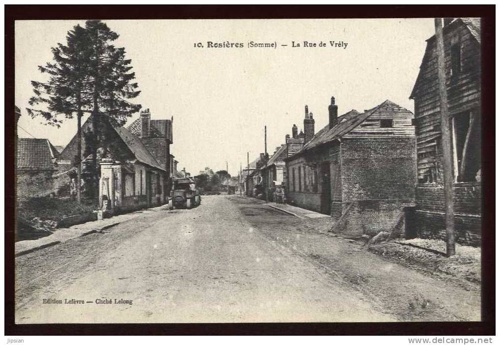 Cpa Du 80 Rosières La Rue Du Vrély  GP17 - Rosieres En Santerre