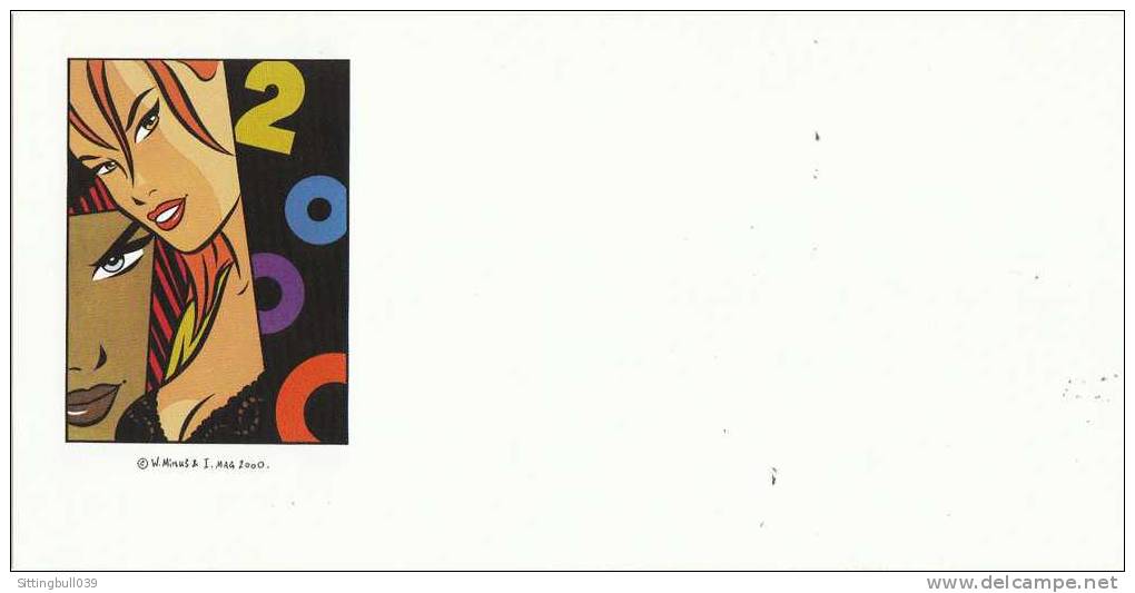 WALTER MINUS. Enveloppe Prêt à Poster (PAP) Avec Carton Correspondance, Même Illustration. W. Minus Et I. MAG 2000 - Advertisement