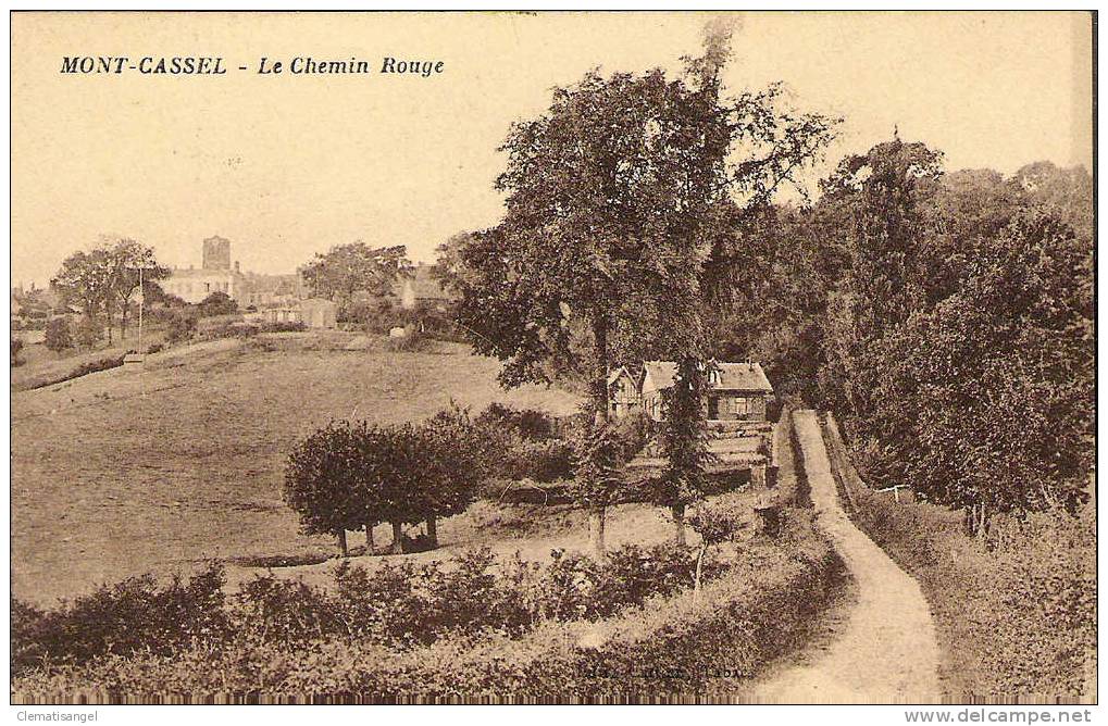 TOP!! MONT-CASSEL * LE CHEMIN ROUGE * 1935  **!! - Cassel