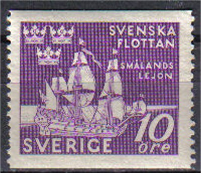 SWEDEN, 1944, MH 10ore Swedish Fleet (Tercentenary Of Battle Of Femern). - Unused Stamps