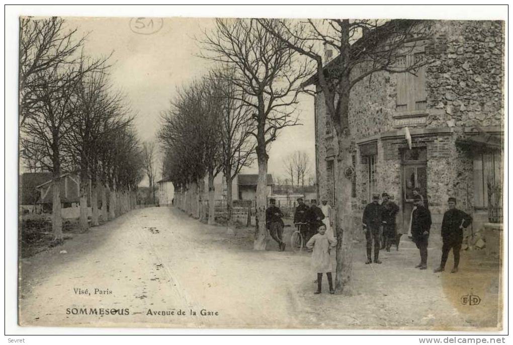 SOMMESOUS  - Avenue De La Gare. - Other & Unclassified