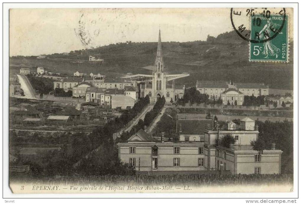 EPERNAY - Vue Générale De L'Hôpital Hospice  Auban - Moêt . - Epernay