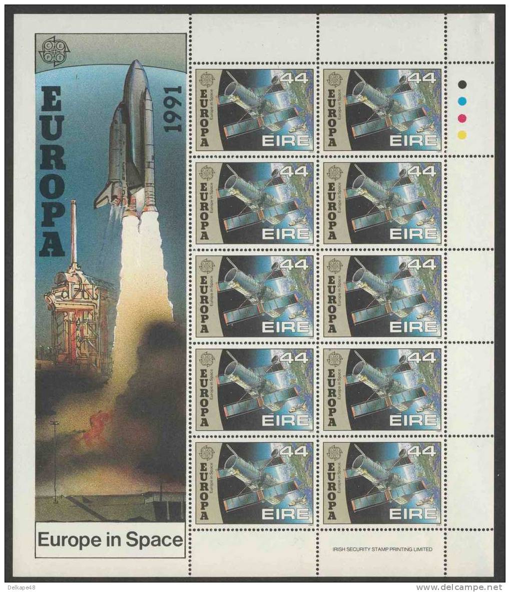 Ireland Irlande Eire 1991 Mi 760 Sheet ** Hubble Telescope Orbiting Earth - Europa Cept - Neufs