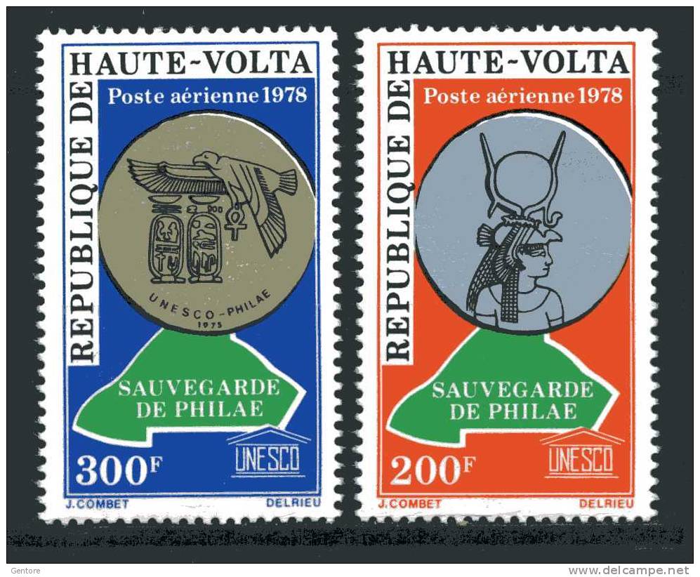 1978 UPPER-VOLTA  U.N.E.S.C.O. Yvert Cat N° Air 222/23   Perfect MNH** - UNESCO