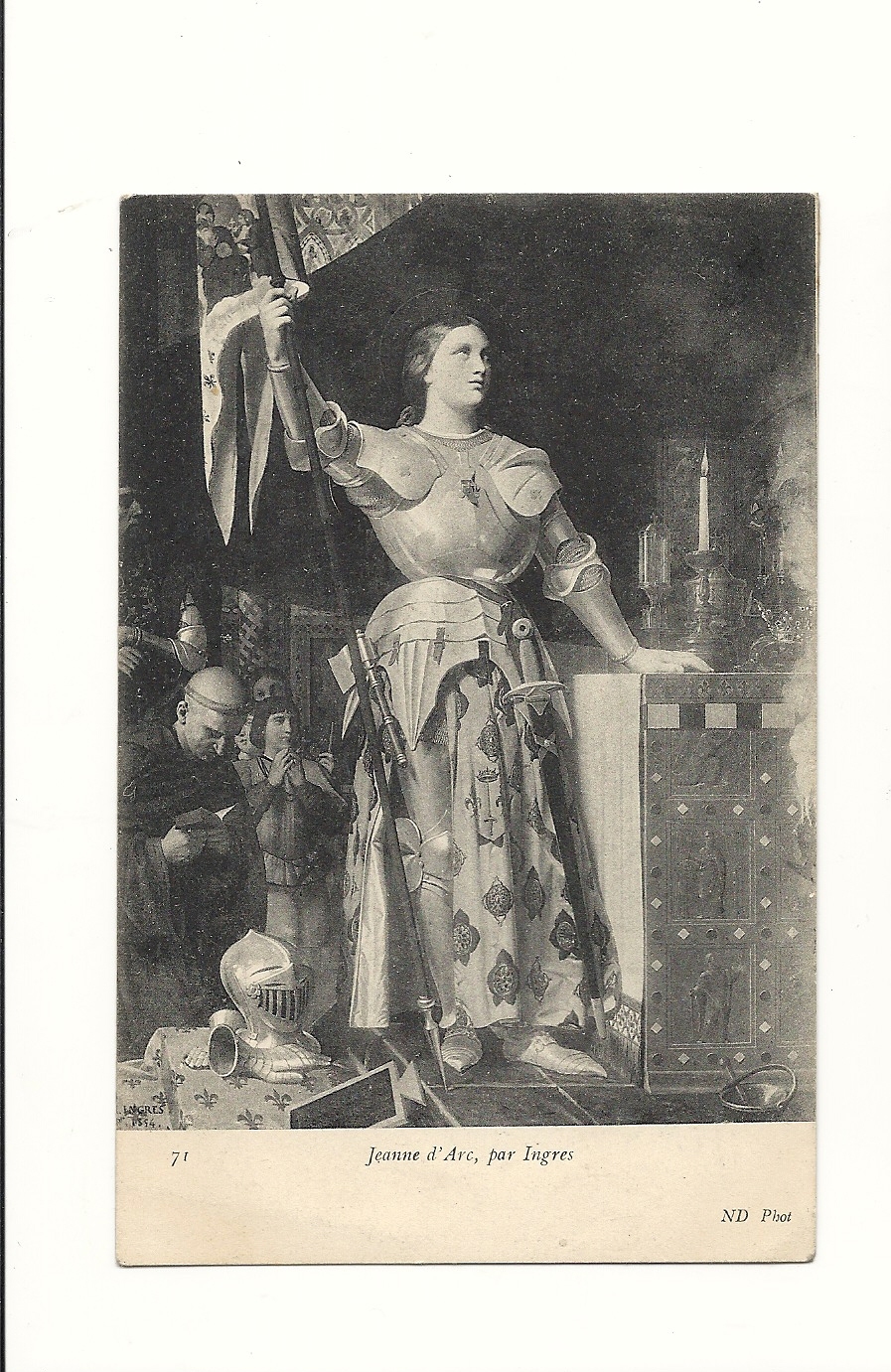 Cp, Peintures Et Tableaux, Jeanne D'Arc - Ingres, Voyagée 1906 - Malerei & Gemälde