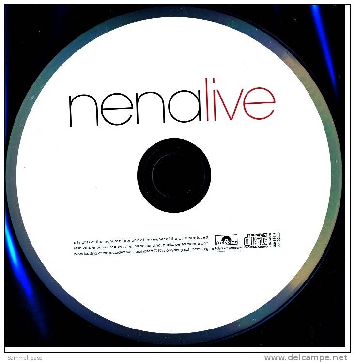 Musik CD  ( Tour Album )  -  Nena   -  Nena Live 1998 ,  Neuwertig - Disco, Pop