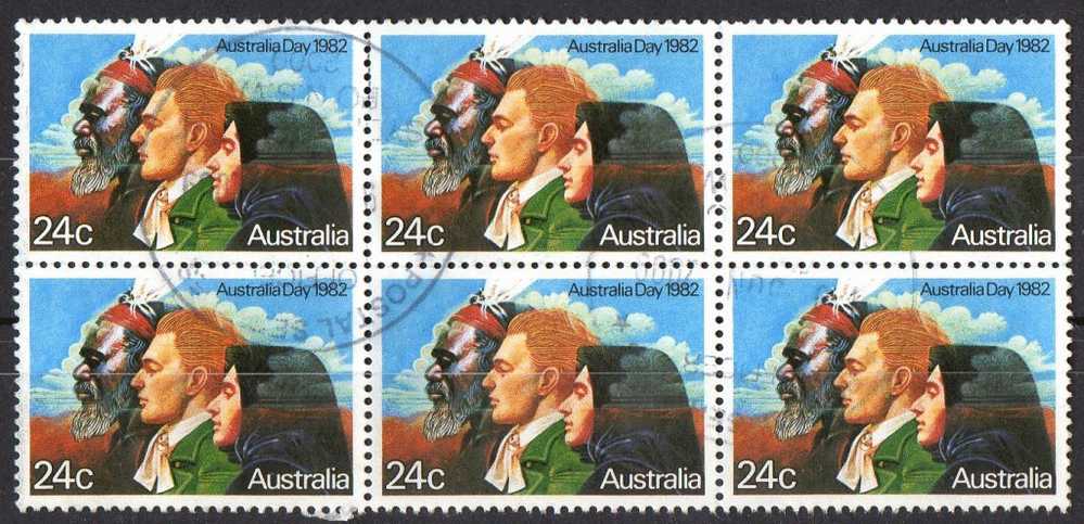 Australia 1982 Australia Day 24c Block Of 6 Used - Used Stamps