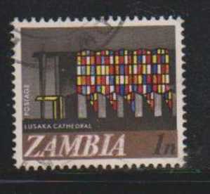 Zambia Used  1968, 1n Lusaka Cathedrel, Stain Glass?, Glasses - Zambie (1965-...)