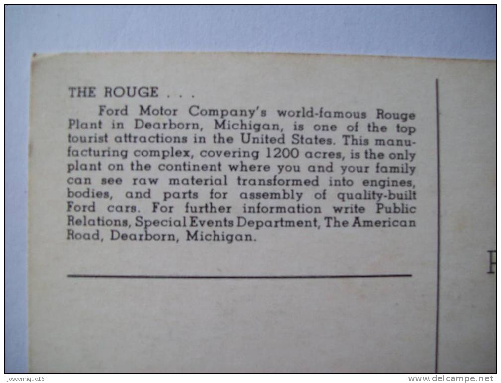 THE ROUGE, FOR MOTOR COMPANY DEARBORN MICHIGAN - Detroit