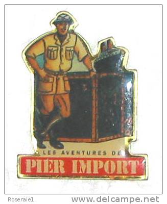 Pin's LES AVENTURES DE PIER IMPORT BATEAU - Markennamen