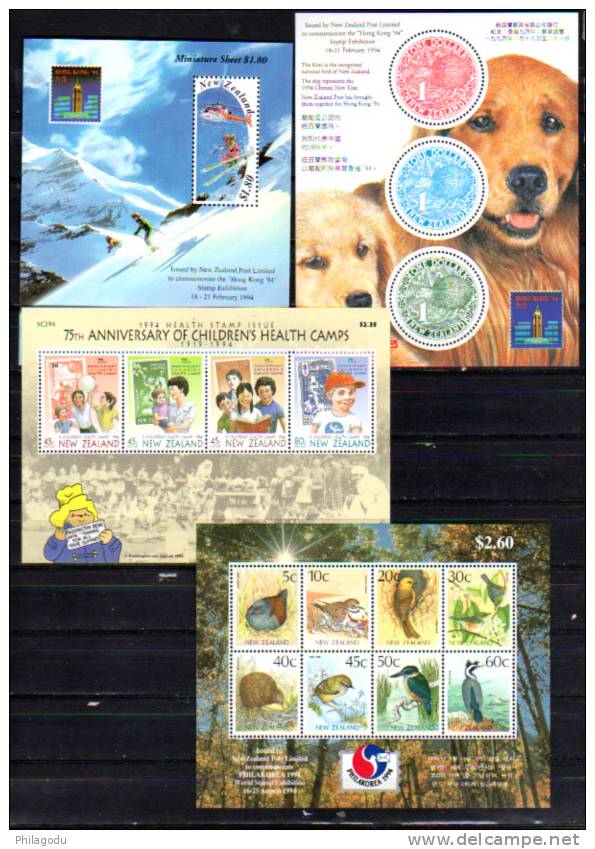 1994 NZ Tourisme , Voile, Mount Cook, Saisons, Oiseaux,légendes,entre Yv. 1269 Et 1339 + Bf  **, Cote 181 € - Unused Stamps