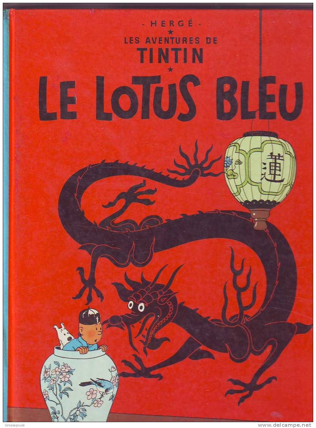 TINTIN LE LOTUS BLEU - 1974 -  Imprimé En Belgique - - Tintin